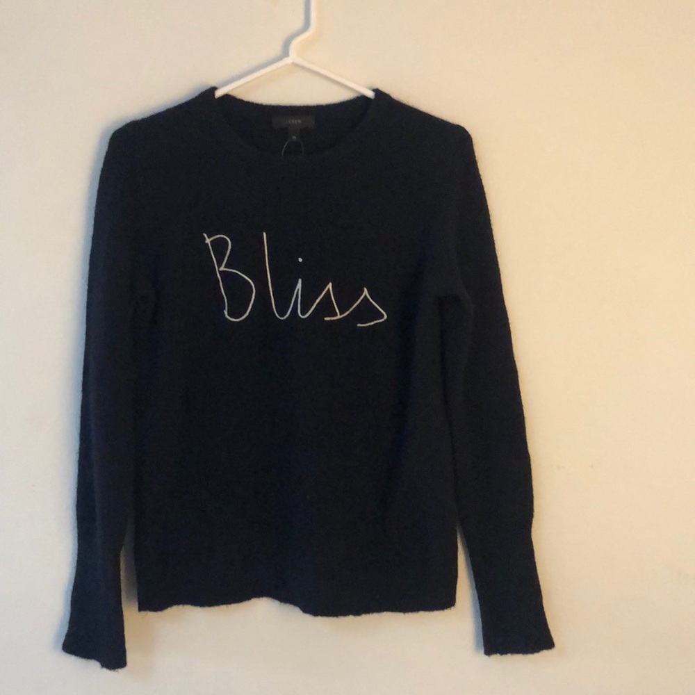 J. Crew XS Navy crewneck Bliss sweater